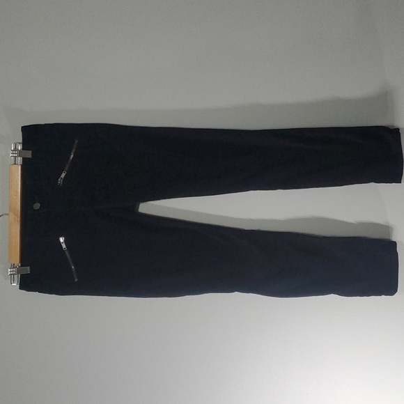 gap 1969 pants women's size 28R 28 size 6 black velour like zipper accents Wow - Picture 1 of 10
